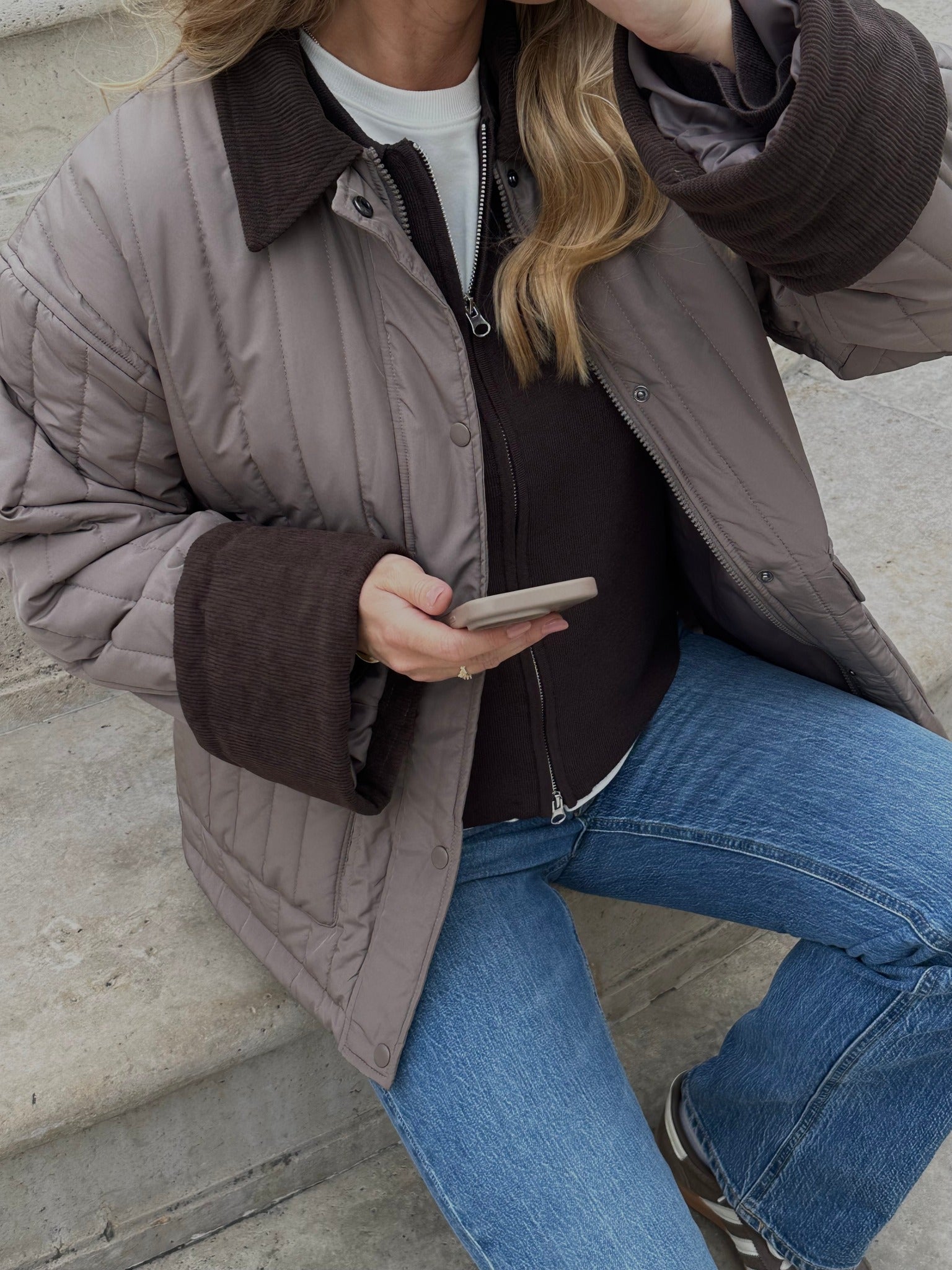 AWSISSY Quilted Jacket - Cinder